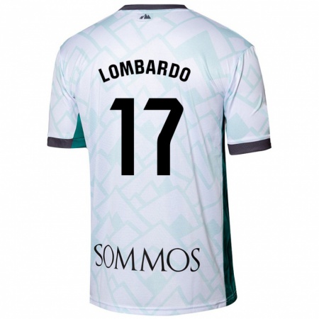 Kandiny Enfant Maillot Enzo Lombardo #17 Blanc Vert Tenues Extérieur 2024/25 T-Shirt