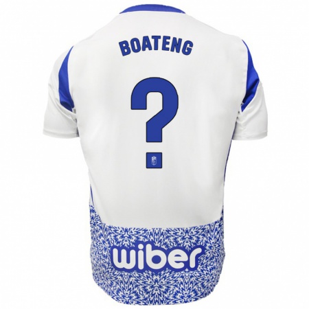 Kandiny Enfant Maillot Robin Boateng #0 Blanc Bleu Tenues Extérieur 2024/25 T-Shirt