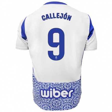 Kandiny Enfant Maillot José Callejón #9 Blanc Bleu Tenues Extérieur 2024/25 T-Shirt