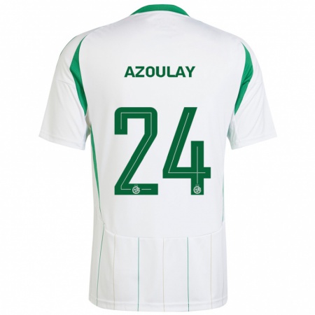 Kandiny Enfant Maillot Ethane Azoulay #24 Blanc Vert Tenues Extérieur 2024/25 T-Shirt