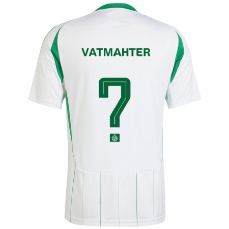 Kandiny Enfant Maillot Liam Vatmahter #0 Blanc Vert Tenues Extérieur 2024/25 T-Shirt