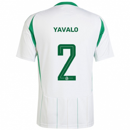 Kandiny Enfant Maillot Gatachao Yavalo #2 Blanc Vert Tenues Extérieur 2024/25 T-Shirt