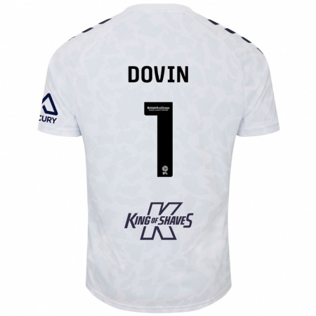 Kandiny Enfant Maillot Oliver Dovin #1 Blanc Tenues Extérieur 2024/25 T-Shirt