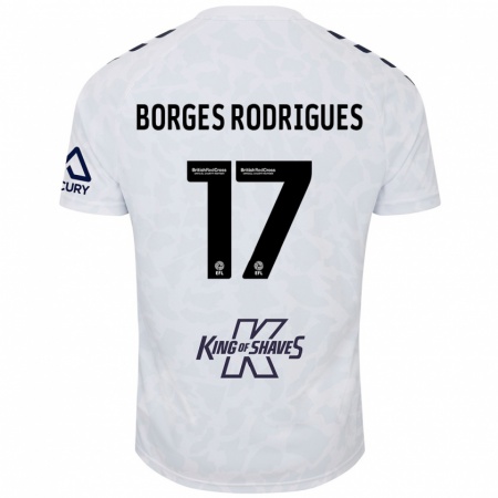 Kandiny Enfant Maillot Raphael Borges Rodrigues #17 Blanc Tenues Extérieur 2024/25 T-Shirt