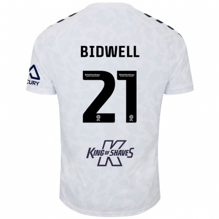 Kandiny Enfant Maillot Jake Bidwell #21 Blanc Tenues Extérieur 2024/25 T-Shirt