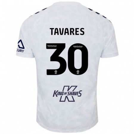 Kandiny Enfant Maillot Fábio Tavares #30 Blanc Tenues Extérieur 2024/25 T-Shirt