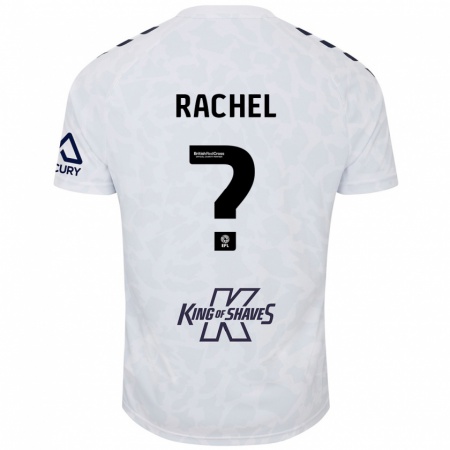 Kandiny Enfant Maillot Daniel Rachel #0 Blanc Tenues Extérieur 2024/25 T-Shirt