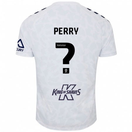 Kandiny Enfant Maillot Callum Perry #0 Blanc Tenues Extérieur 2024/25 T-Shirt