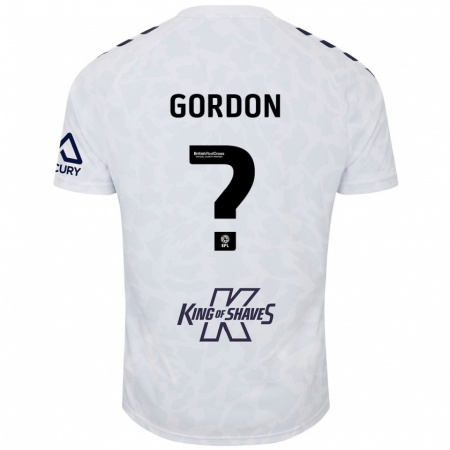 Kandiny Enfant Maillot Joshua Gordon #0 Blanc Tenues Extérieur 2024/25 T-Shirt