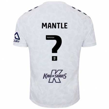 Kandiny Enfant Maillot David Mantle #0 Blanc Tenues Extérieur 2024/25 T-Shirt