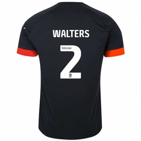 Kandiny Enfant Maillot Reuell Walters #2 Noir Orange Tenues Extérieur 2024/25 T-Shirt