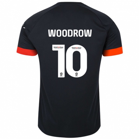 Kandiny Enfant Maillot Cauley Woodrow #10 Noir Orange Tenues Extérieur 2024/25 T-Shirt