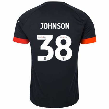 Kandiny Enfant Maillot Joe Johnson #38 Noir Orange Tenues Extérieur 2024/25 T-Shirt