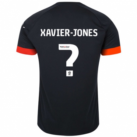 Kandiny Enfant Maillot Tate Xavier-Jones #0 Noir Orange Tenues Extérieur 2024/25 T-Shirt