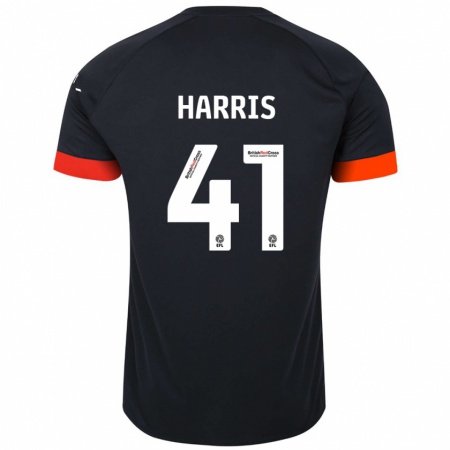 Kandiny Enfant Maillot Taylan Harris #41 Noir Orange Tenues Extérieur 2024/25 T-Shirt