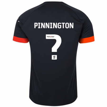 Kandiny Enfant Maillot Jacob Pinnington #0 Noir Orange Tenues Extérieur 2024/25 T-Shirt