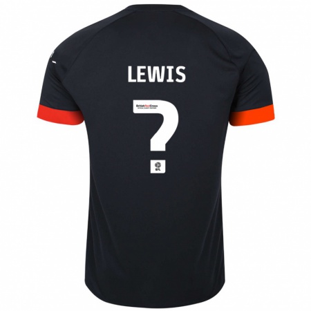 Kandiny Enfant Maillot Millar Matthews-Lewis #0 Noir Orange Tenues Extérieur 2024/25 T-Shirt