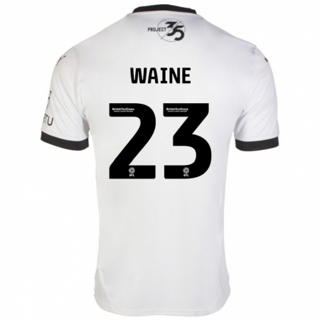 Kandiny Enfant Maillot Ben Waine #23 Blanc Noir Tenues Extérieur 2024/25 T-Shirt