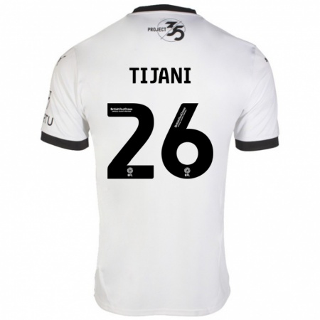 Kandiny Enfant Maillot Muhamed Tijani #26 Blanc Noir Tenues Extérieur 2024/25 T-Shirt