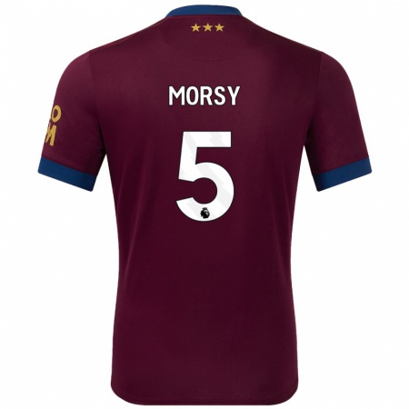 Kandiny Enfant Maillot Sam Morsy #5 Marron Tenues Extérieur 2024/25 T-Shirt