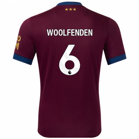 Kandiny Enfant Maillot Luke Woolfenden #6 Marron Tenues Extérieur 2024/25 T-Shirt