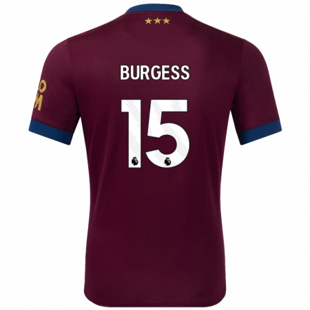 Kandiny Enfant Maillot Cameron Burgess #15 Marron Tenues Extérieur 2024/25 T-Shirt