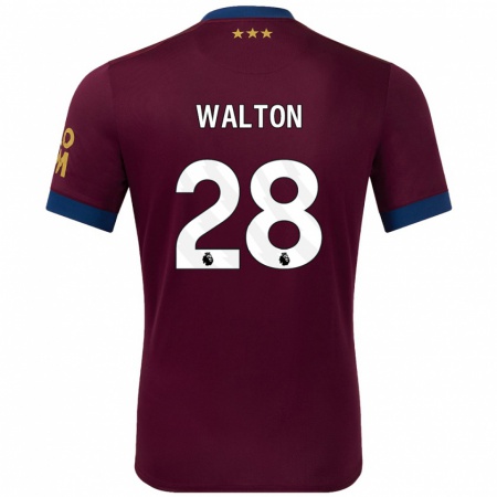 Kandiny Enfant Maillot Christian Walton #28 Marron Tenues Extérieur 2024/25 T-Shirt