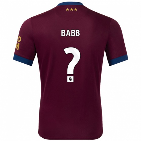 Kandiny Enfant Maillot Daniel Babb #0 Marron Tenues Extérieur 2024/25 T-Shirt