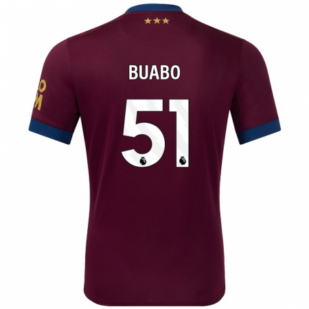 Kandiny Enfant Maillot Gerrard Buabo #51 Marron Tenues Extérieur 2024/25 T-Shirt