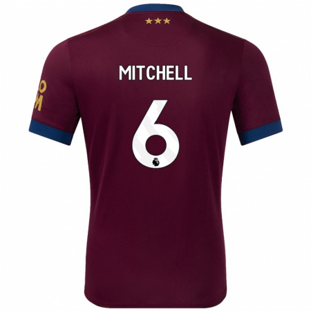 Kandiny Enfant Maillot Leah Mitchell #6 Marron Tenues Extérieur 2024/25 T-Shirt