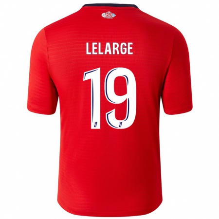 Kandiny Homme Maillot Claire Lelarge #19 Rouge Blanc Tenues Domicile 2024/25 T-Shirt