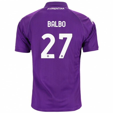 Kandiny Homme Maillot Luis Balbo #27 Violet Tenues Domicile 2024/25 T-Shirt