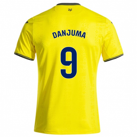 Kandiny Homme Maillot Arnaut Danjuma #9 Jaune Noir Tenues Domicile 2024/25 T-Shirt