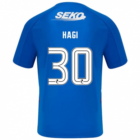 Kandiny Homme Maillot Ianis Hagi #30 Bleu Foncé Tenues Domicile 2024/25 T-Shirt