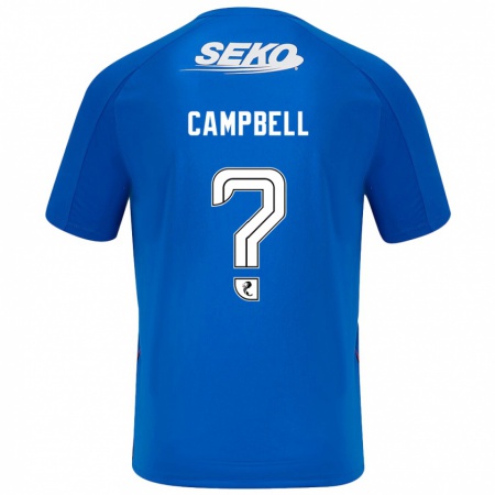 Kandiny Homme Maillot Connor Campbell #0 Bleu Foncé Tenues Domicile 2024/25 T-Shirt