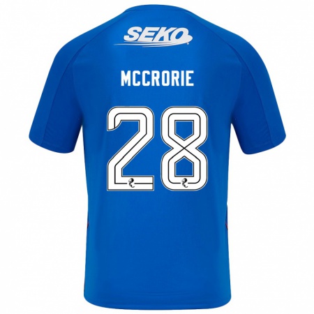 Kandiny Homme Maillot Robby Mccrorie #28 Bleu Foncé Tenues Domicile 2024/25 T-Shirt