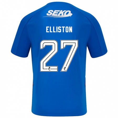 Kandiny Homme Maillot Maddie Elliston #27 Bleu Foncé Tenues Domicile 2024/25 T-Shirt