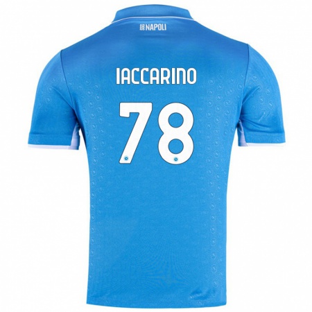 Kandiny Homme Maillot Gennaro Iaccarino #78 Bleu Ciel Tenues Domicile 2024/25 T-Shirt