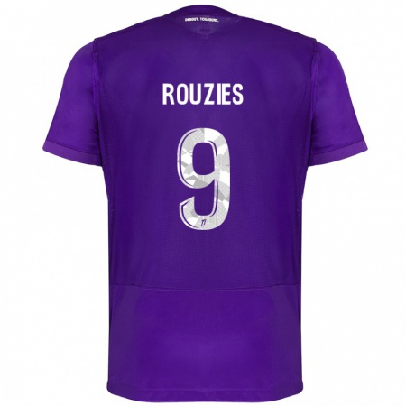 Kandiny Homme Maillot Manon Rouzies #9 Violet Blanc Tenues Domicile 2024/25 T-Shirt