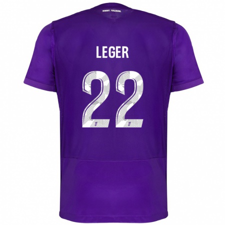 Kandiny Homme Maillot Christelle Léger #22 Violet Blanc Tenues Domicile 2024/25 T-Shirt