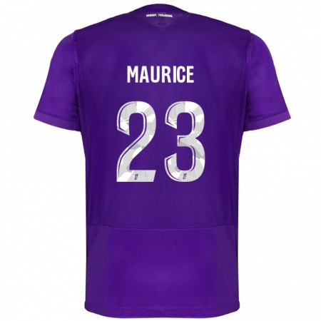 Kandiny Homme Maillot Sandra Maurice #23 Violet Blanc Tenues Domicile 2024/25 T-Shirt