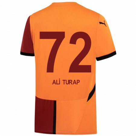 Kandiny Homme Maillot Ali Turap Bülbül #72 Jaune Rouge Tenues Domicile 2024/25 T-Shirt