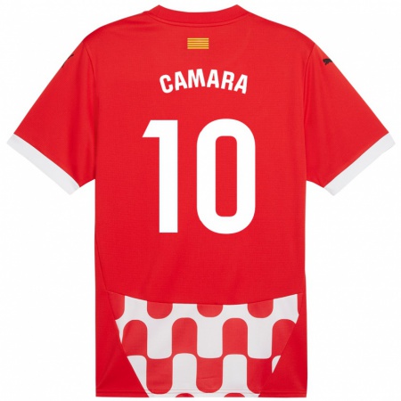 Kandiny Homme Maillot Dawda Camara #10 Rouge Blanc Tenues Domicile 2024/25 T-Shirt