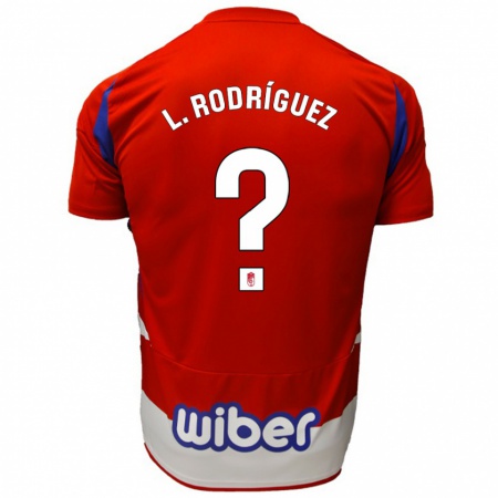 Kandiny Homme Maillot Iker López Rodríguez #0 Rouge Blanc Bleu Tenues Domicile 2024/25 T-Shirt