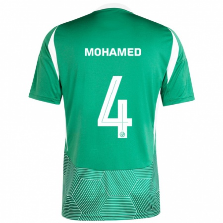 Kandiny Homme Maillot Ali Mohamed #4 Vert Blanc Tenues Domicile 2024/25 T-Shirt