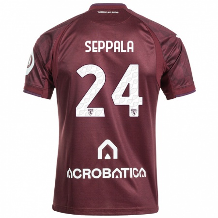 Kandiny Homme Maillot Rosa Lappi-Seppälä #24 Bordeaux Blanc Tenues Domicile 2024/25 T-Shirt