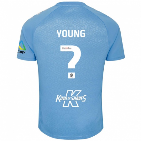 Kandiny Homme Maillot Shay Young #0 Bleu Blanc Tenues Domicile 2024/25 T-Shirt