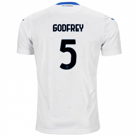 Kandiny Homme Maillot Ben Godfrey #5 Blanc Tenues Extérieur 2024/25 T-Shirt