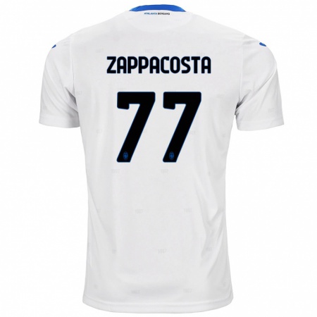 Kandiny Homme Maillot Davide Zappacosta #77 Blanc Tenues Extérieur 2024/25 T-Shirt