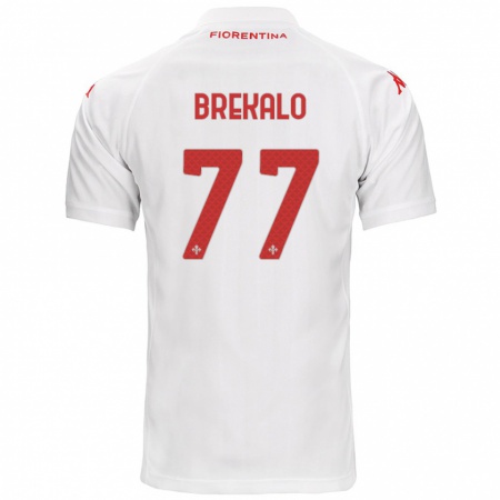 Kandiny Homme Maillot Josip Brekalo #77 Blanc Tenues Extérieur 2024/25 T-Shirt